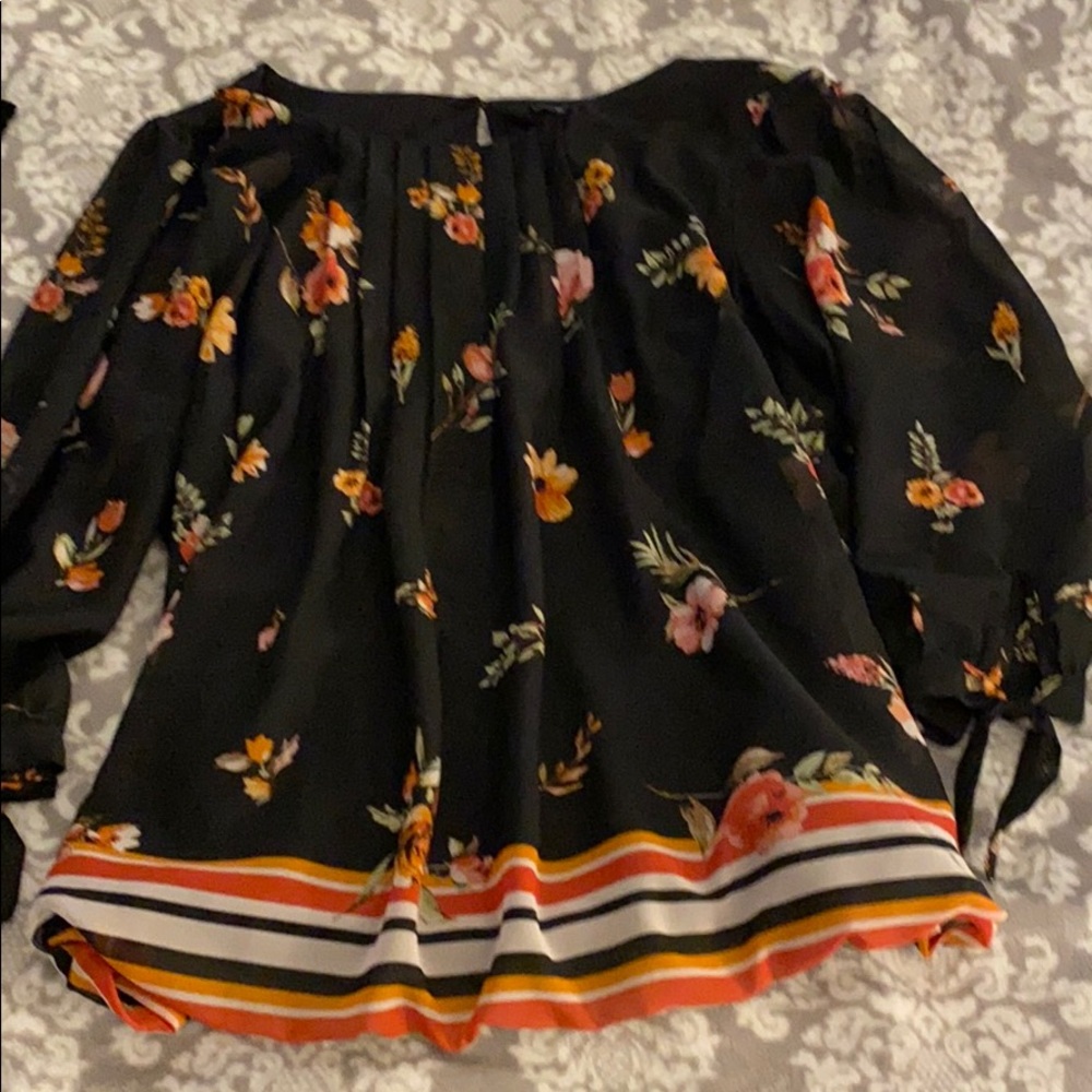 Roz & Ali Floral Blouse 3X Women’s Plus